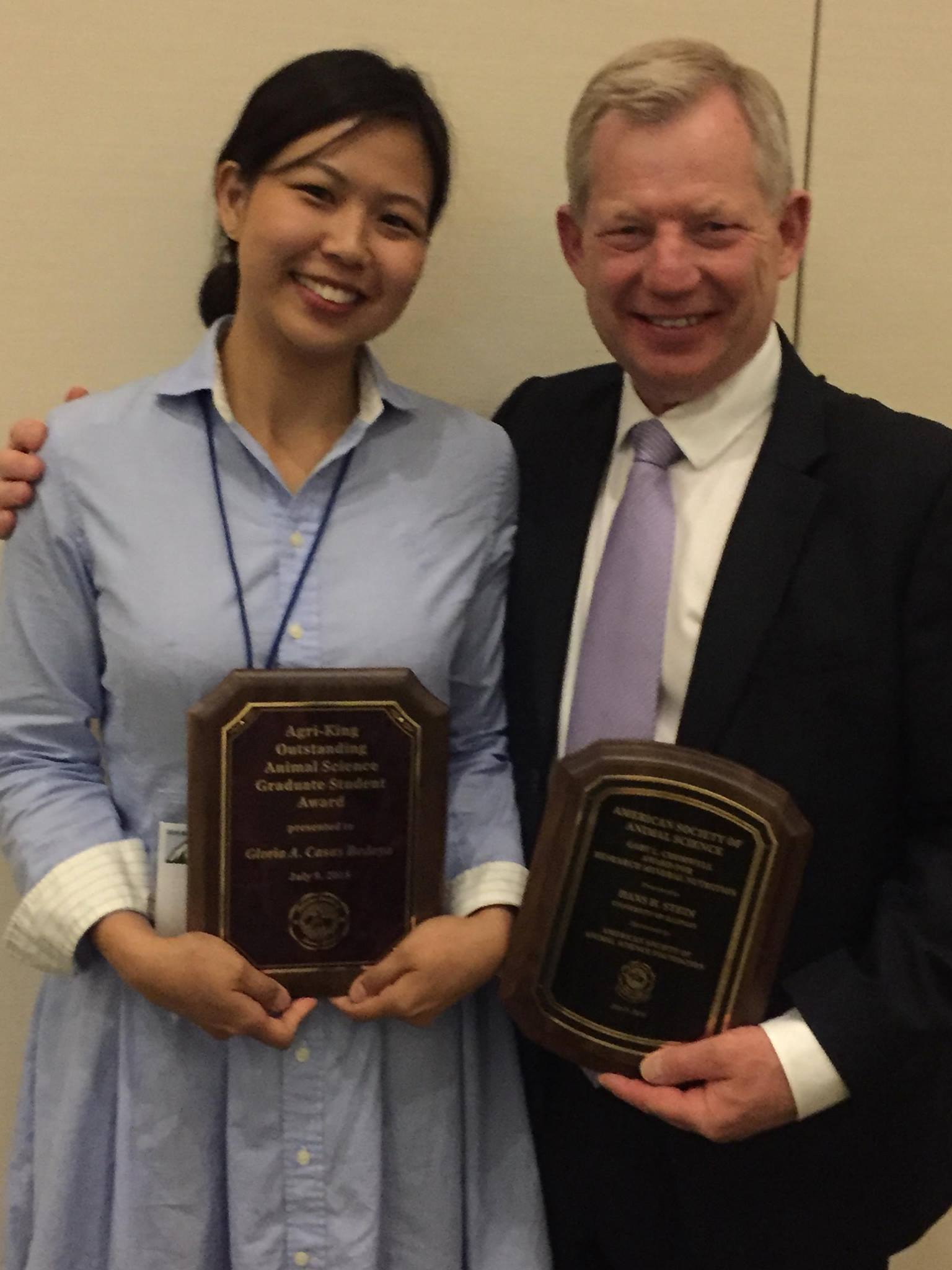 Su A and Dr. Stein receive awards at ASAS meeting 2018