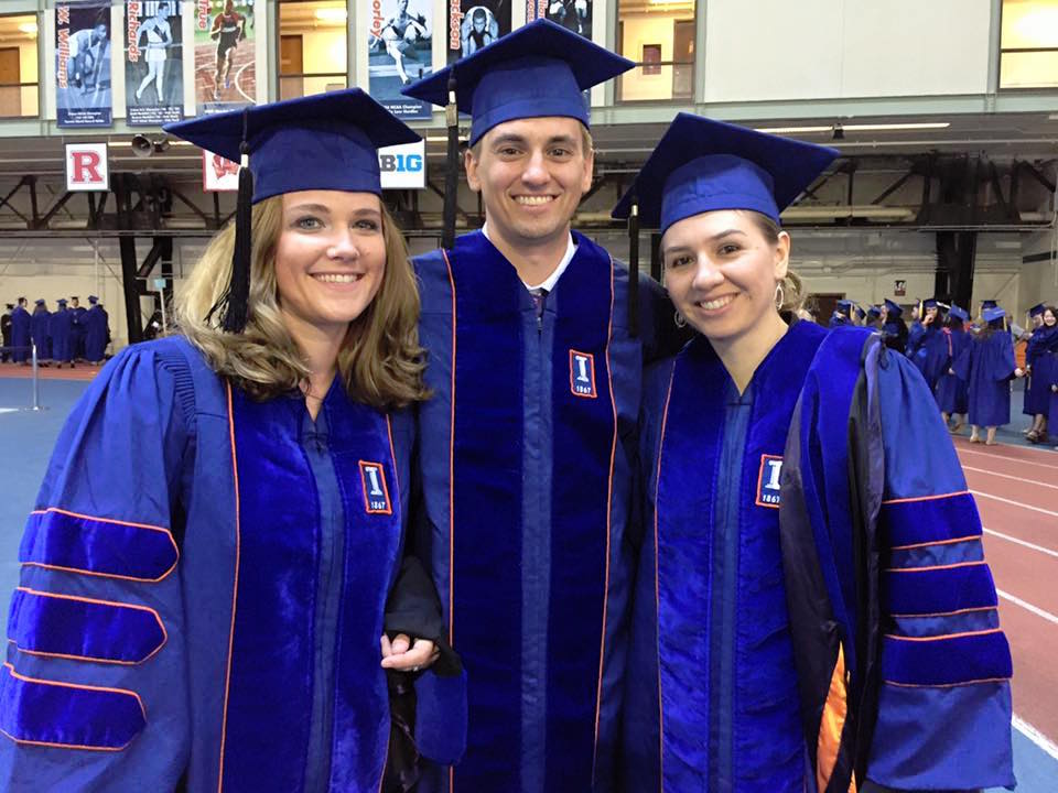 Laura, Neil, and Caroline at Graduation