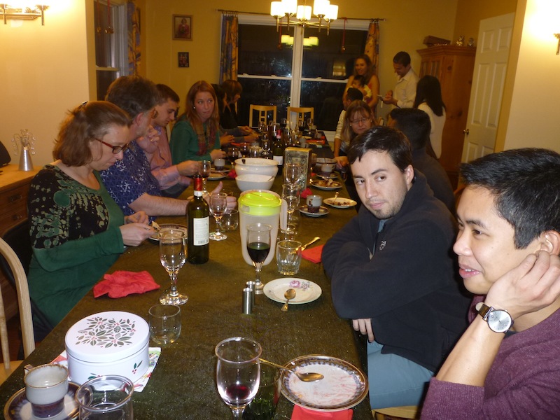 Christmas party at Dr. Stein's house